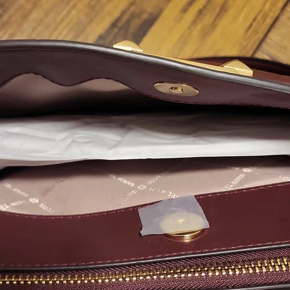 Michael Kors Whitney Tote in Oxblood with Gold Chain - Picture 7 of 11